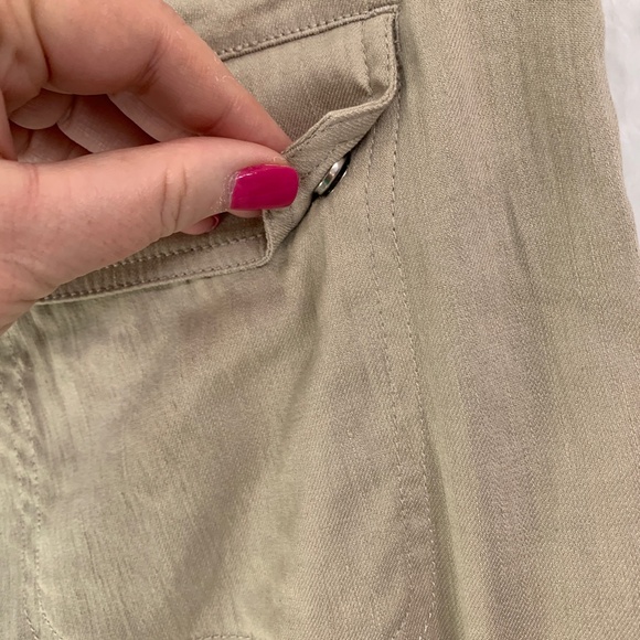 Vince Women's Linen Blend Cargo Jogger Trouser Pants Khaki Sz 4 - Picture 7 of 13